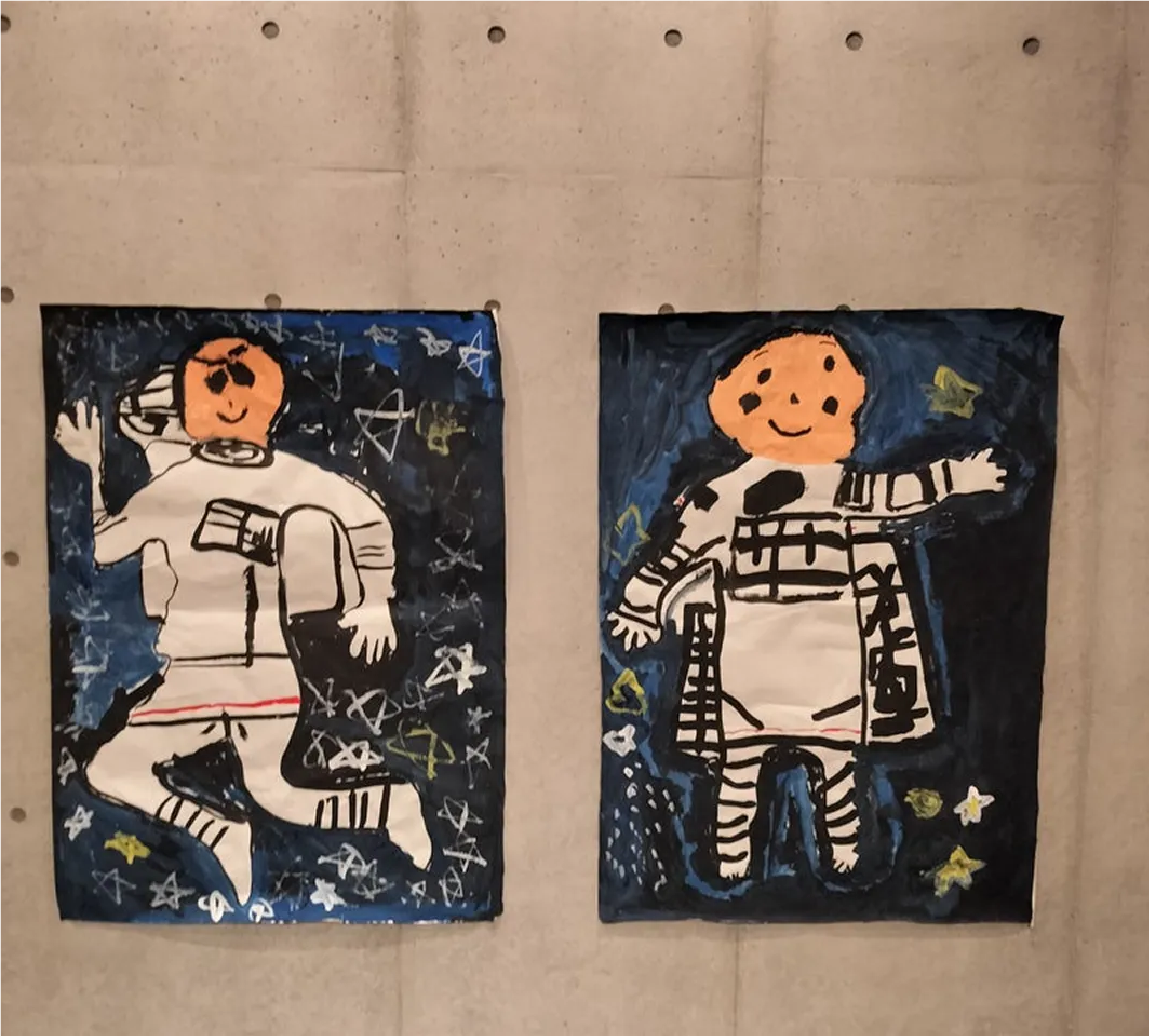 荻窪りとるぱんぷきんずの園児が書いた宇宙飛行士の絵